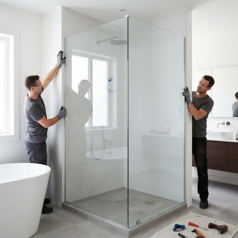 Glass Shower Door Installation in Alpharetta, GA